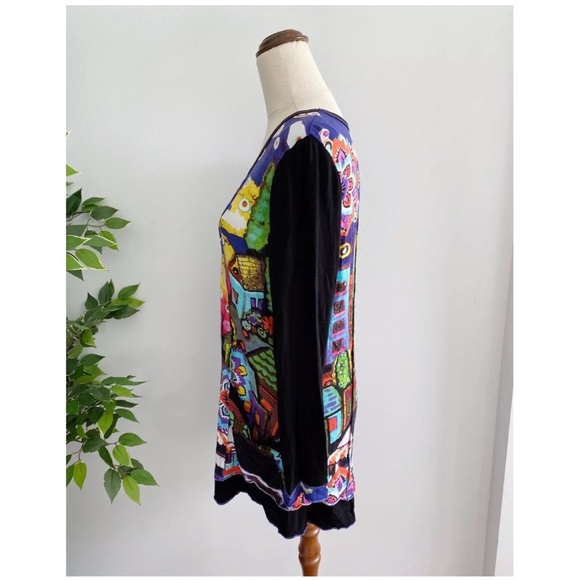 Orientique Size 14 Printed Tunic Top - Picture 3 of 7